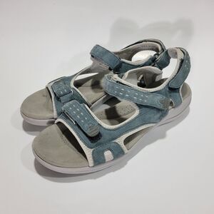 Clarks Ankle Straps Suede Sandals Blue sz 9 M